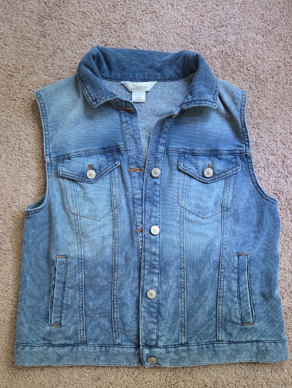 Natural Reflections Soft Blue Denim Vest